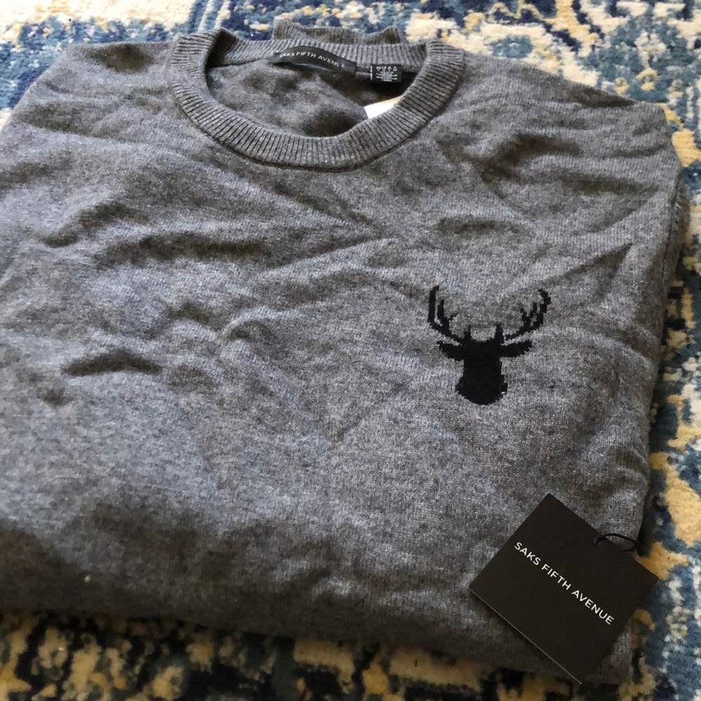 NWT- Saks Fifth Avenue Men’s Sweater 5% cashmere